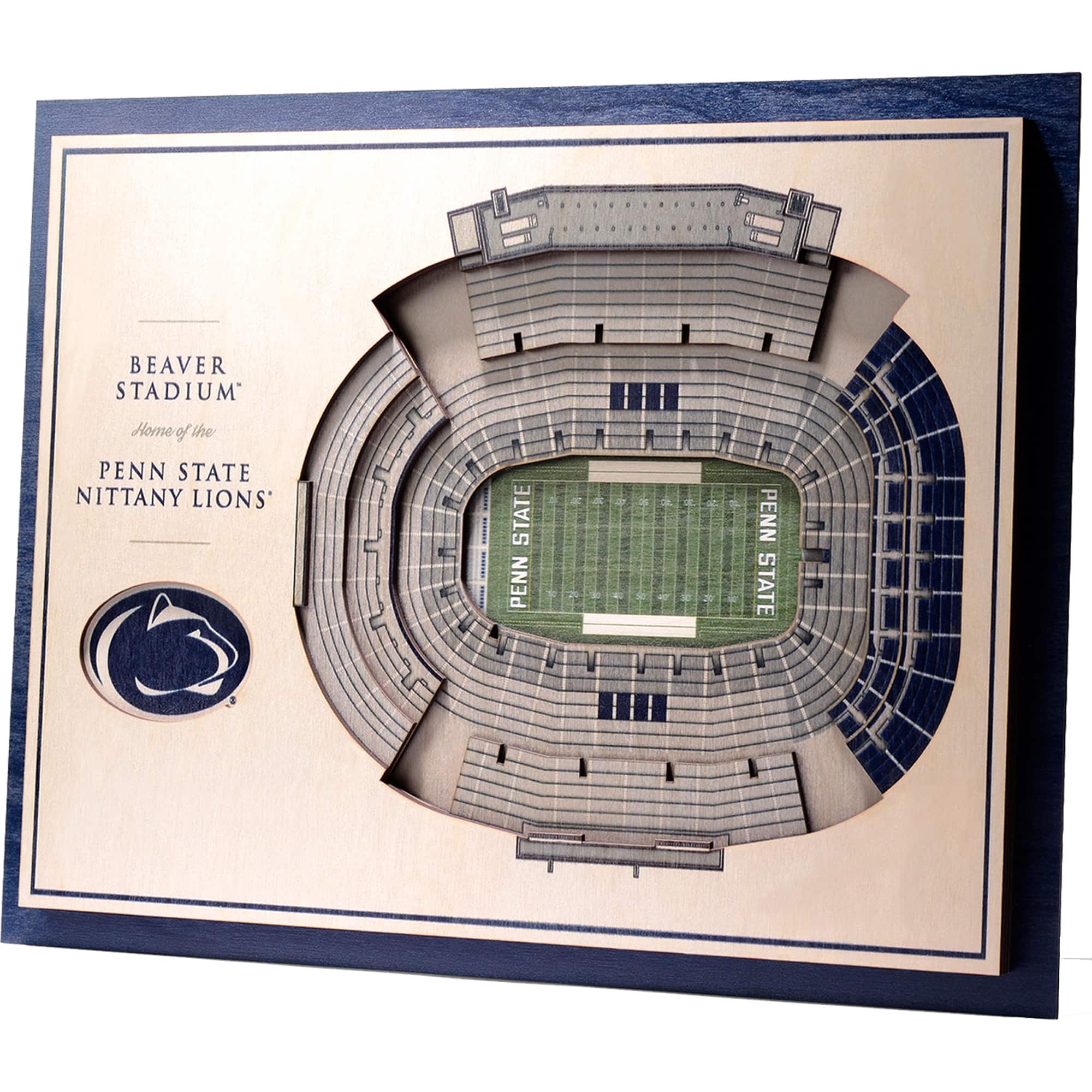 YouTheFan - Penn State Nittany Lions 17'' x 13'' 5-Layer StadiumViews 3D Wall Art - Brown price history on PriceWatchPro