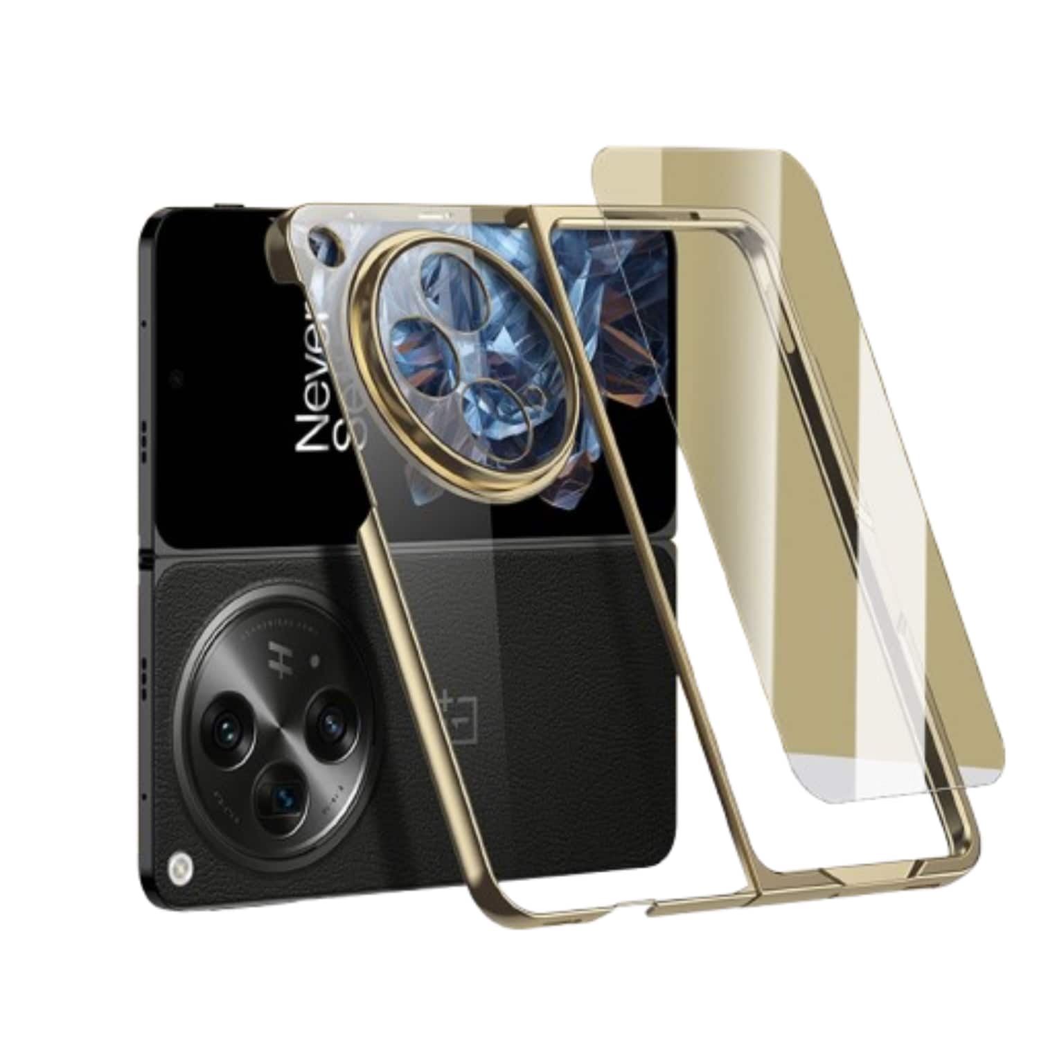 Stock Preferred - Slim Plating Clear Case for OnePlus Open - Gold