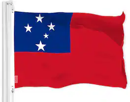 G128 - Samoa Flag — 3 x 5 ft 150D Polyester, Brass Grommets, Indoor/Outdoor - Assorted Colors