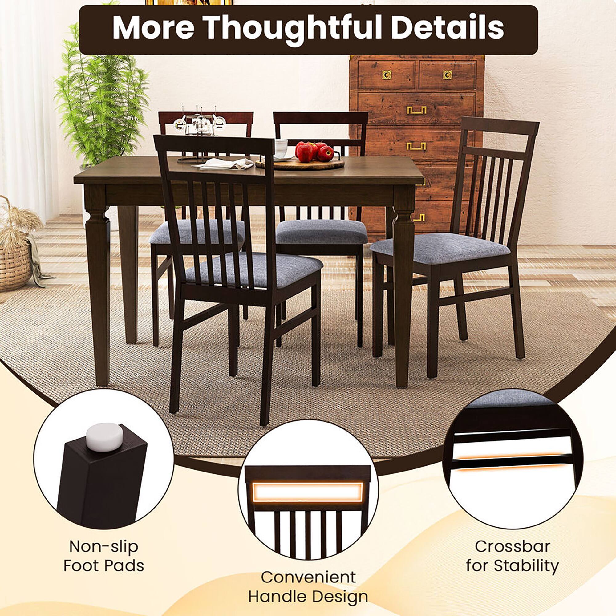 More Thoughtful Details:
- Non-slip Foot Pads
- Convenient Handle Design
- Crossbar for Stability