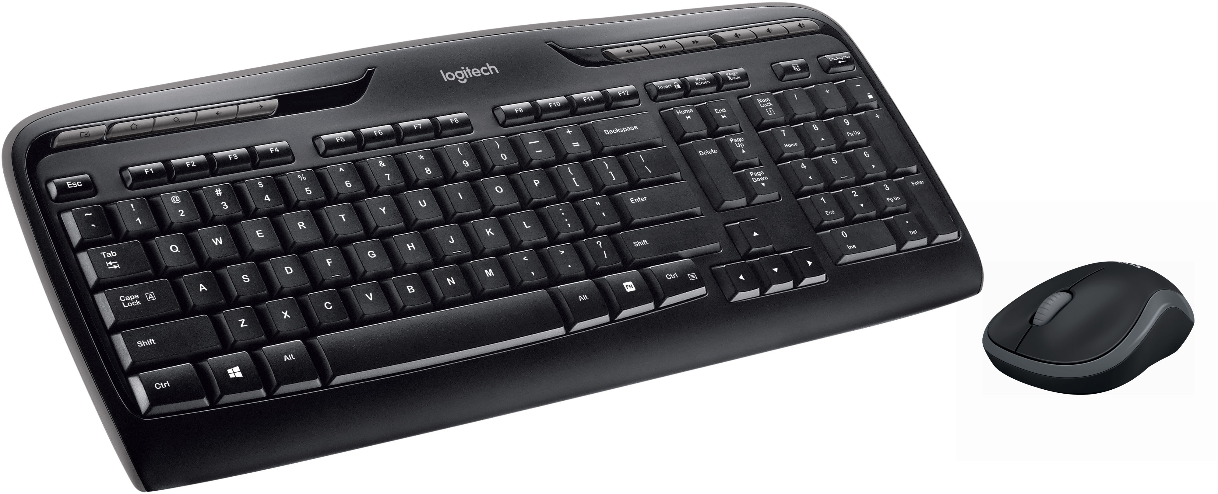 Logitech - MK320 Full-size Wireless Membrane Keyboard and Mouse Bundle - Black