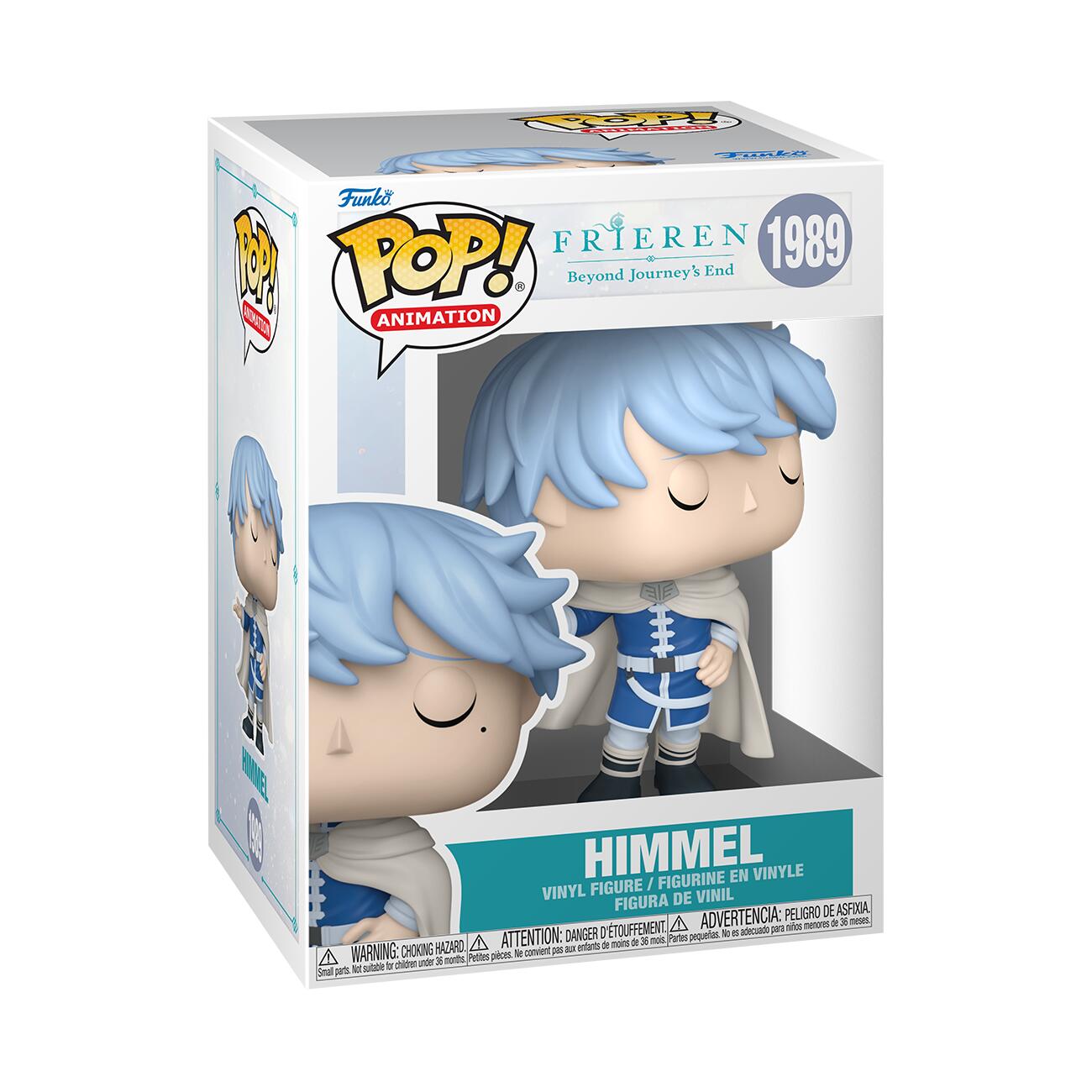 Funko  
POP!  
ANIMATION  

FRiEREN  
1989  
Beyond Journey's End  

HIMMEL  
VINYL FIGURE / FIGURINE EN VINYLE / FIGURA DE VINIL  

WARNING: CHOKING HAZARD - Small parts. Not for children under 3 years.  
ATTENTION: PELIGRO DE ASFIXIA - Pequeñas piezas. No es adecuado para niños menores de 3 años.  
ADVERTENCIA: DANGER D'ETOUFFEMENT - Petits pièces. Ne convient pas aux enfants de moins de 3 ans.