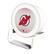Front. Keyscaper - New Jersey Devils Linen Print Nightlight Charger & Bluetooth Speaker - White.