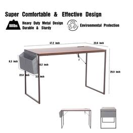 JJS - Simple Style Writing Desk For Small Spaces - Brown