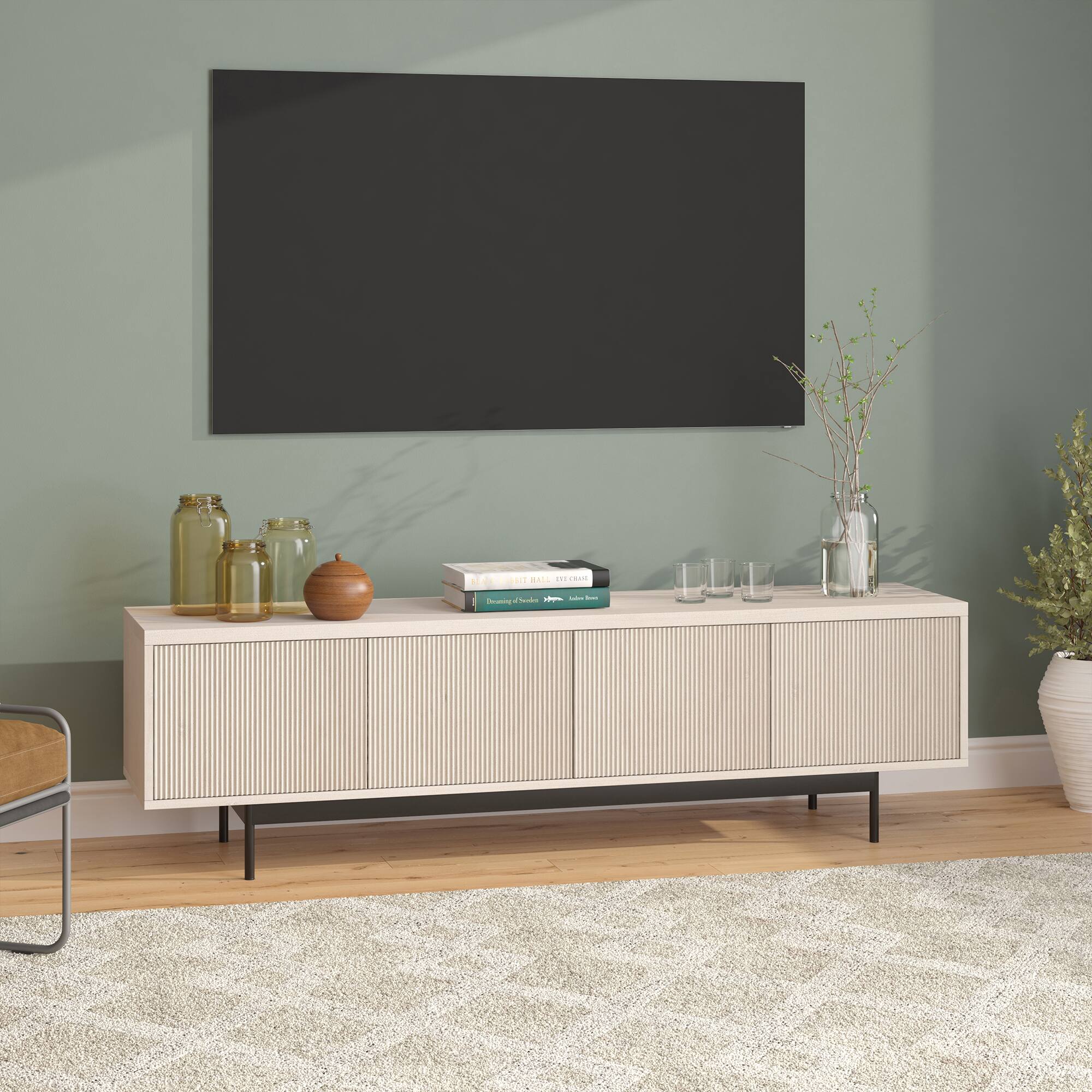 Alt View 11. Camden&Wells - Whitman TV Stand Fits Most TVs up to 75 inches - Alder White.