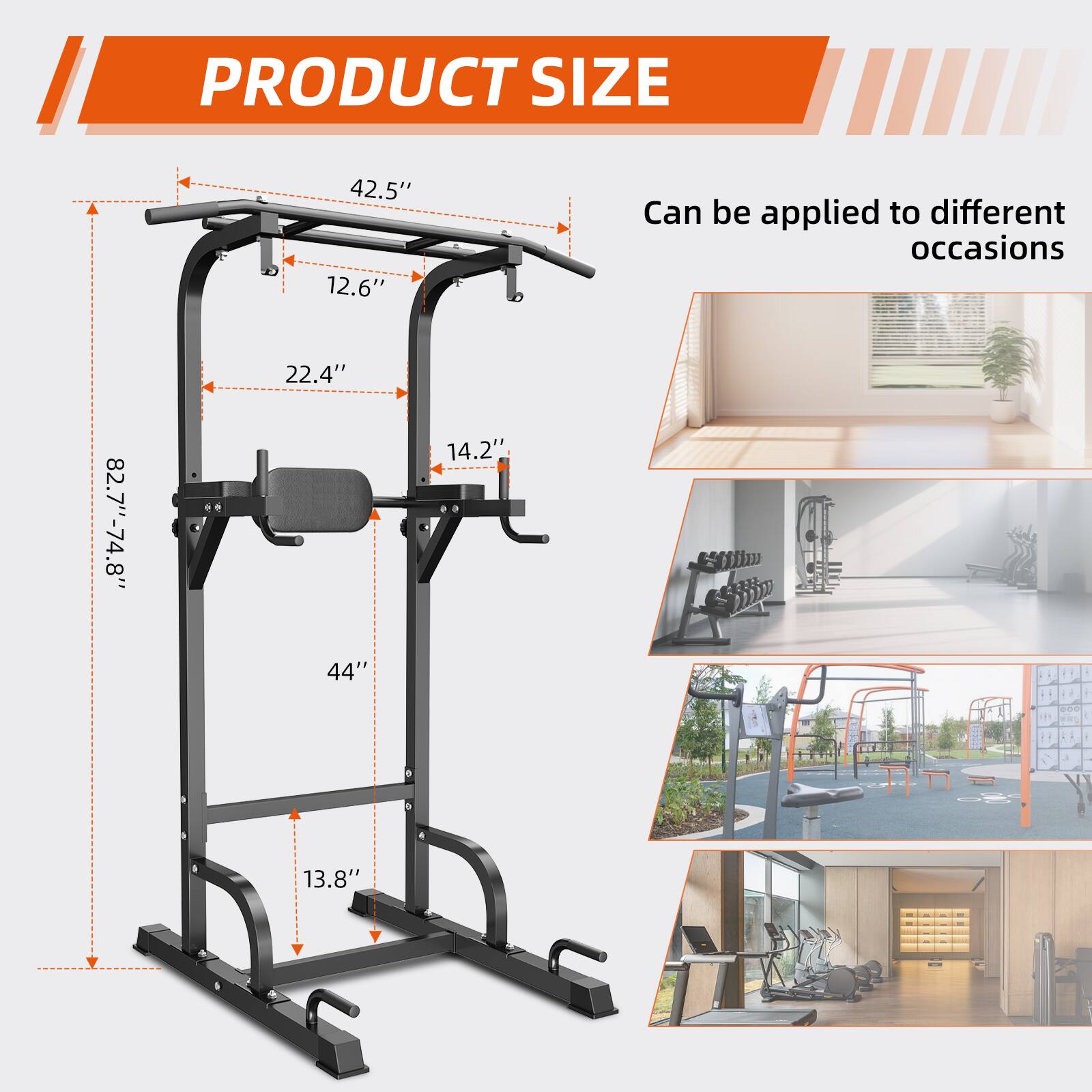 PRODUCT SIZE

42.5"  
12.6"  
22.4"  
14.2"  
44"  
13.8"  

Can be applied to different occasions