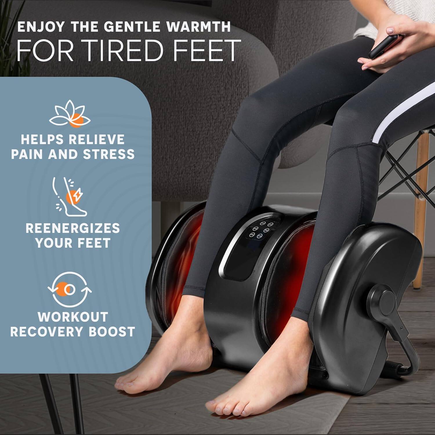 ENJOY THE GENTLE WARMTH FOR TIRED FEET

- HELPS RELIEVE PAIN AND STRESS
- REENERGIZES YOUR FEET
- WORKOUT RECOVERY BOOST