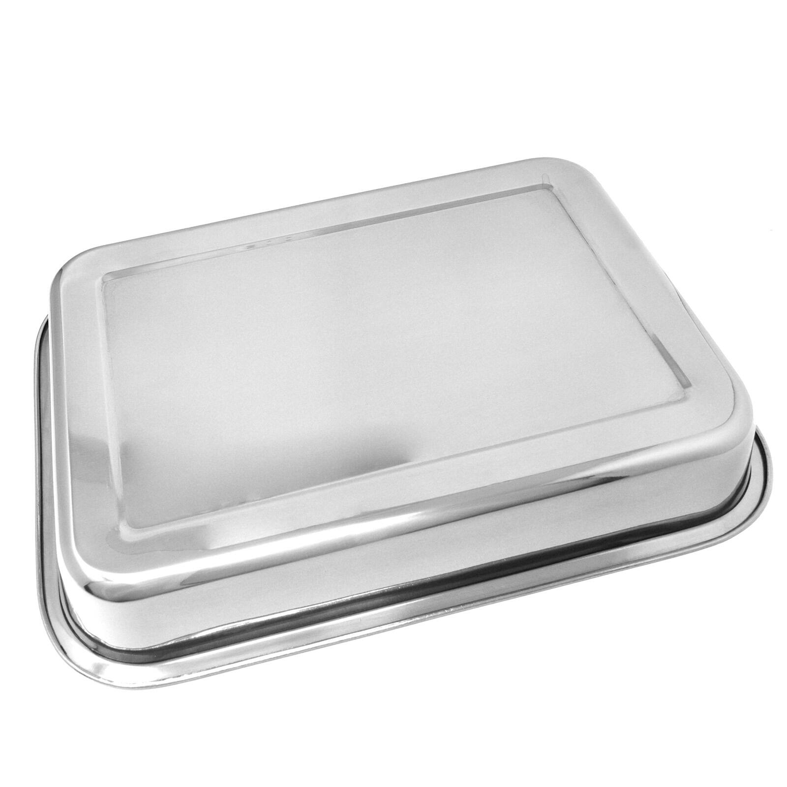 Alt View 1. Norpro - Stainless Steel 16 Inch Roast & Lasagna Pan, Heavy Duty, 2" Depth - Silver.