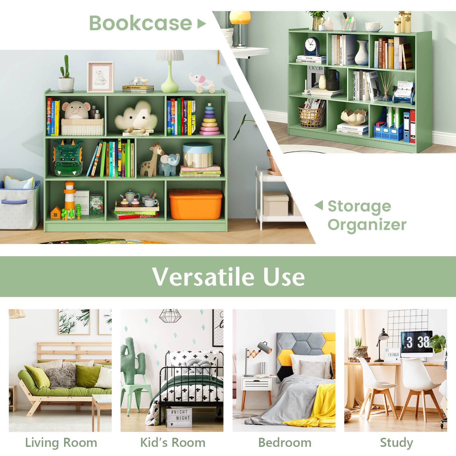 Bookcase: Versatile Use, Storage Organizer, Living Room, Kid's Room, Bedroom, Study.