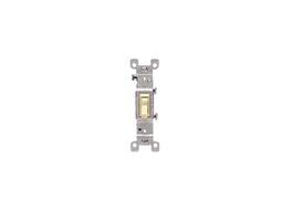 Leviton - Grounding Quiet Toggle Switch 15 A 120 V Single-Pole 1-Way - Ivory