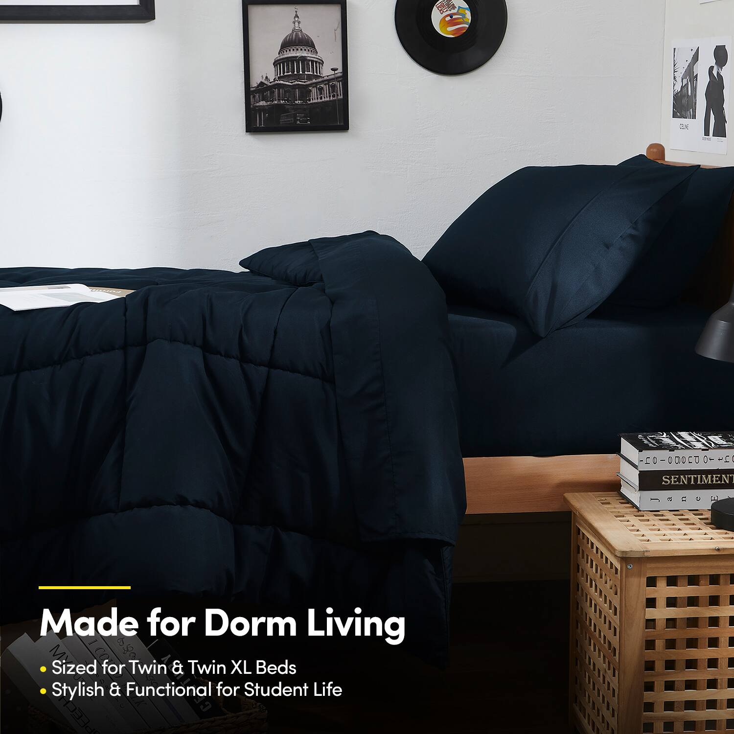 Made for Dorm Living  
- Sized for Twin & Twin XL Beds  
- Stylish & Functional for Student Life