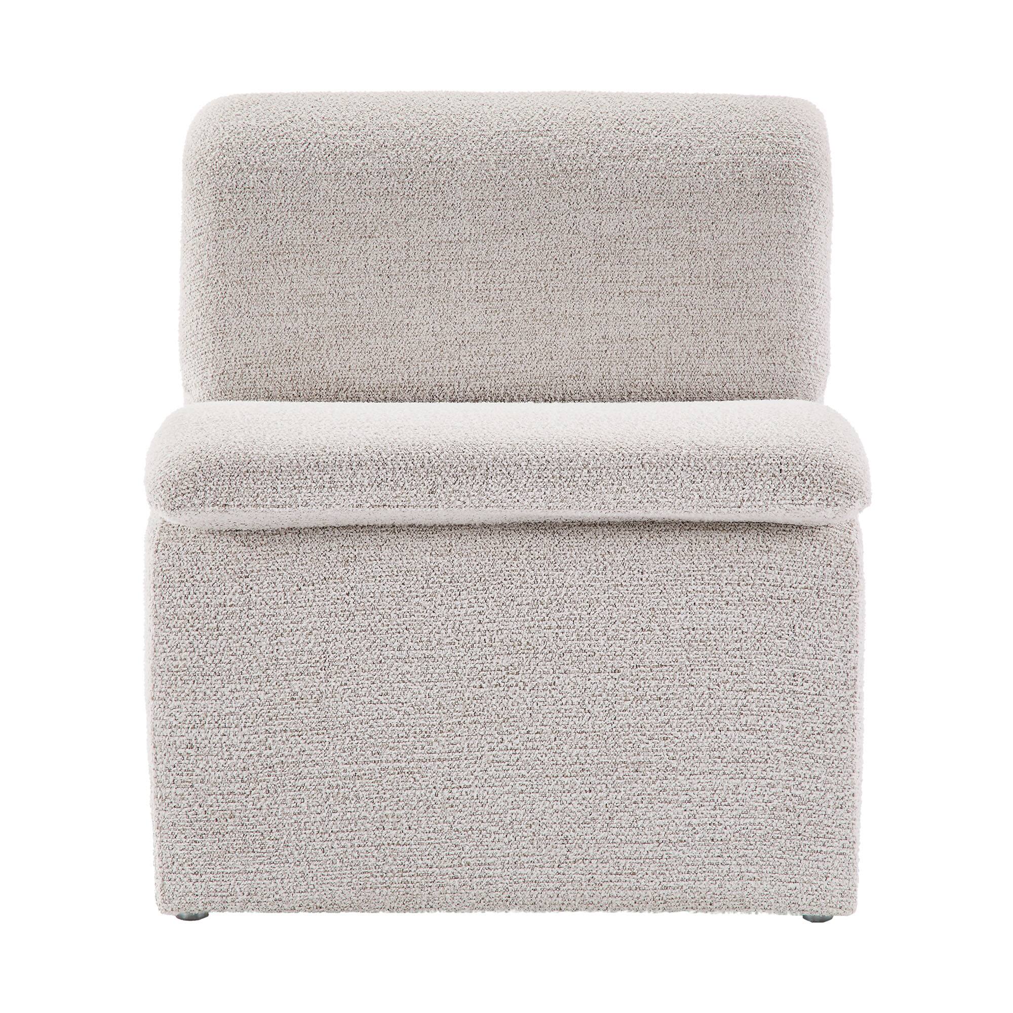 Alt View 4. Modway - Dune Boucle Upholstered Armless Accent Chair by Modway - Parchment.