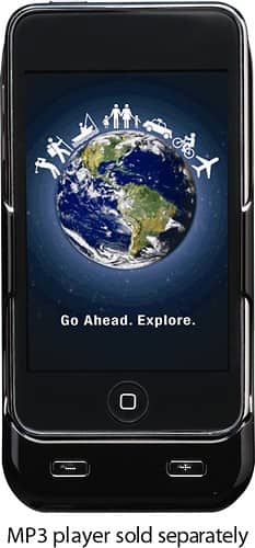 Front Standard. Dual - Portable GPS and Battery Cradle for Apple® iPod® touch.