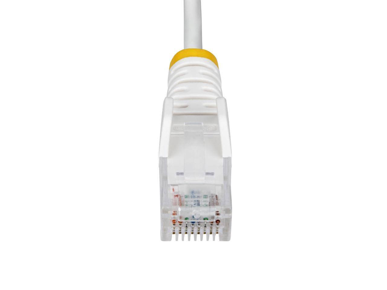 Alt View 4. StarTech.com - StarTech 50ft White Slim CAT6 Ethernet Cable, 100W PoE, UTP, LSZH, 28AWG, Fluke Tested.