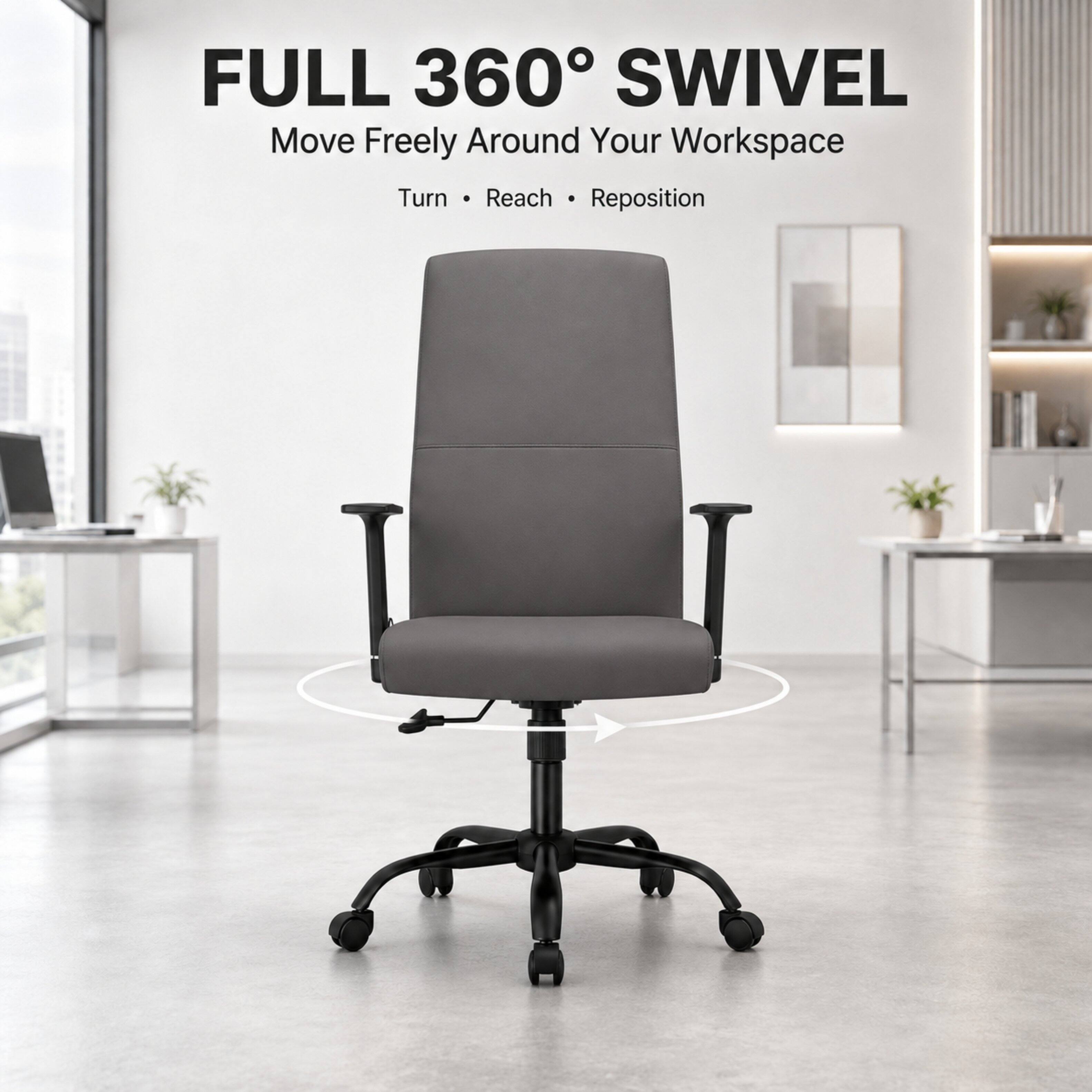 FULL 360° SWIVEL  
Move Freely Around Your Workspace  
Turn • Reach • Reposition