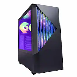 Periphio - Reaper Gaming PC,Ryzen 5 5500,AMD Radeon 6500XT GPU,16GB RAM,1TB SSD,WiFi,Windows 11,1080p,Computer - Black
