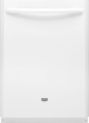 Front Standard. Maytag - Jetclean Plus 24" Tall Tub Built-In Dishwasher - White.