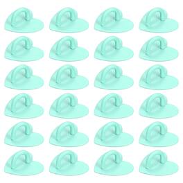 Unique Bargains - Metal Phone Charm Hook 1", 24pcs Adhesive Heart Shaped Finger Grip for Smartphones Keychain Tablet Case Accessories - Light Green