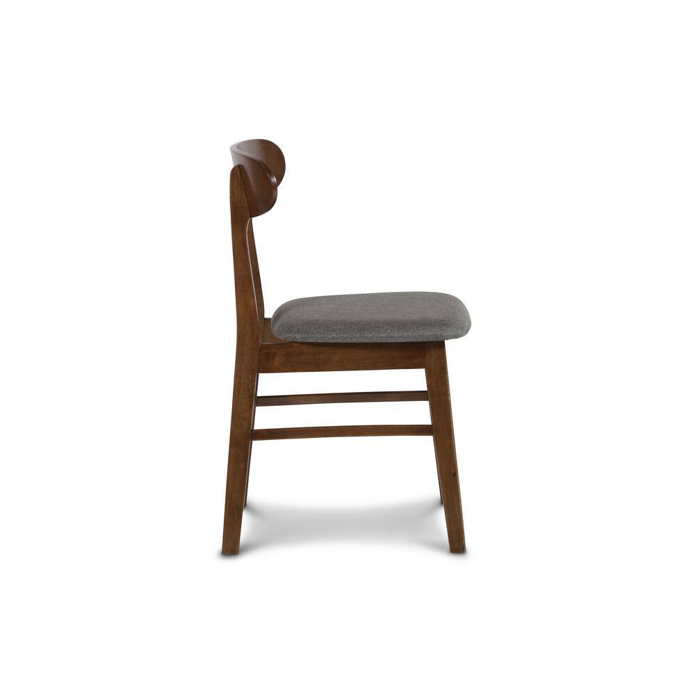 Alt View 3. New Classic Furniture - Furniture Morocco Dining Chair with Cushion- Set of 2- Dark Gray - Grey.