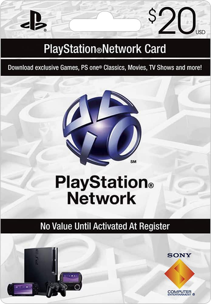 PlayStation Network - PlayStation Network Network Card, $20 USD, Shop