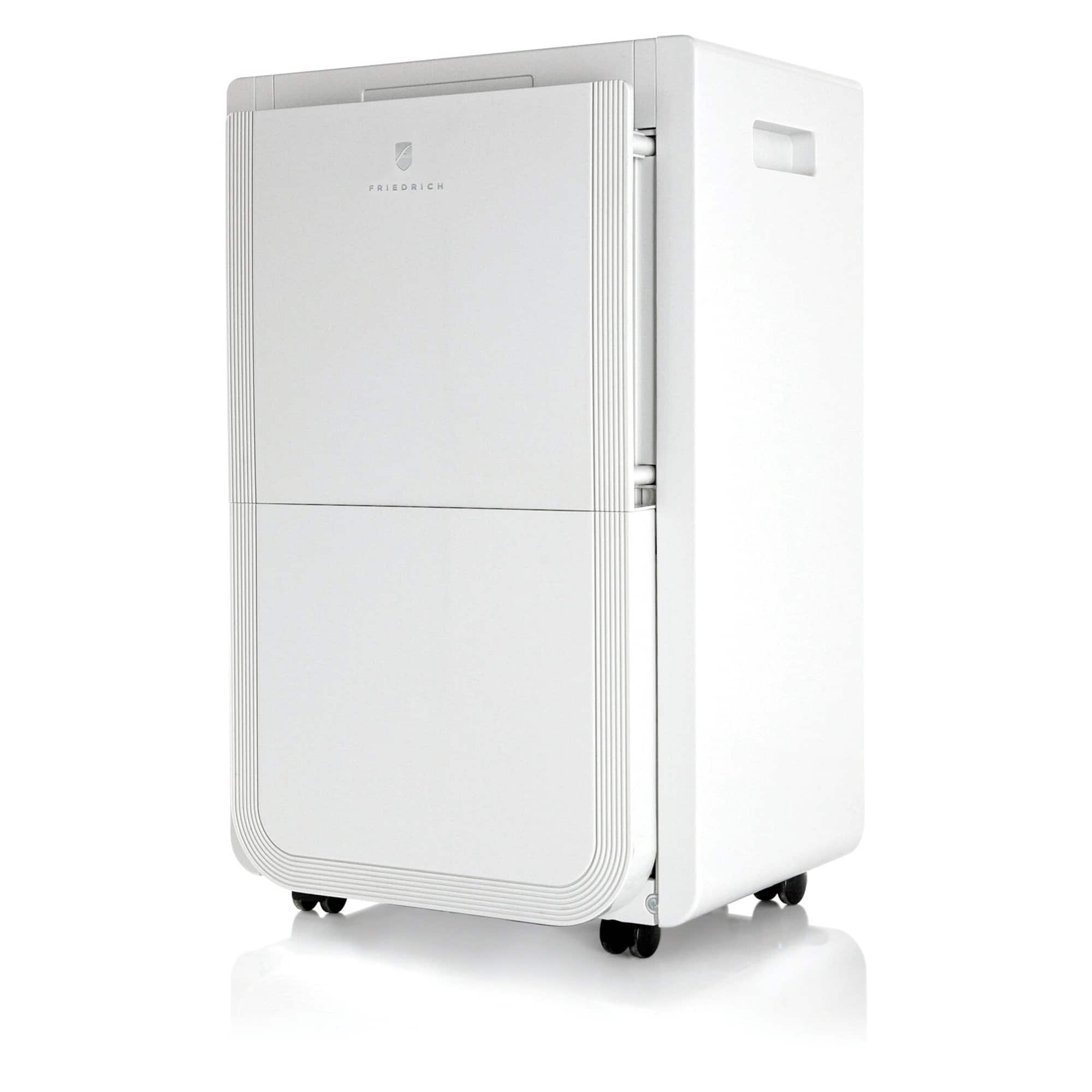 Front. Friedrich - 35-Pint 16.25 Quart Bucket Capacity Dehumidifier - White.