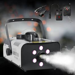 5 CORE - 5Core Fog Smoke Machine 1200W Low Lying Indoor Outdoor 1L Fog Maker w LED Light - White