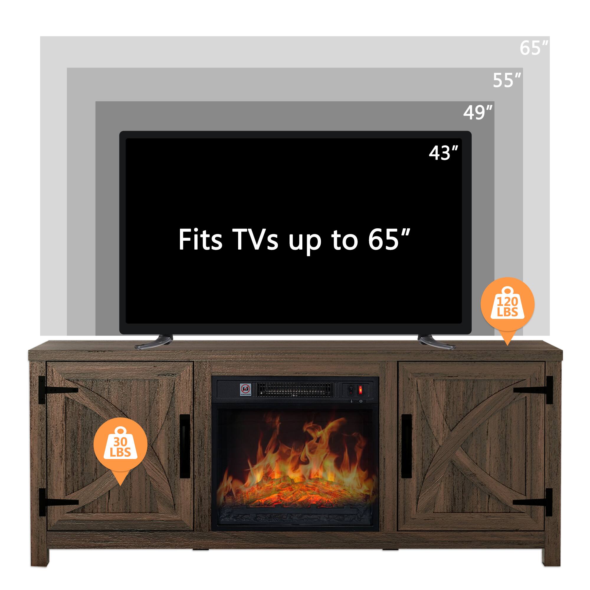 65"  
55"  
49"  
43"  
Fits TVs up to 65"  
120 LBS  
30 LBS