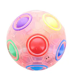 Toynk - Magic Rainbow Puzzle Ball Plastic Fidget Toy - Pink
