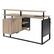 Alt View 11. OSP Home Furnishings - ACE L Desk with Hutch Shelf - River Oak/Black.