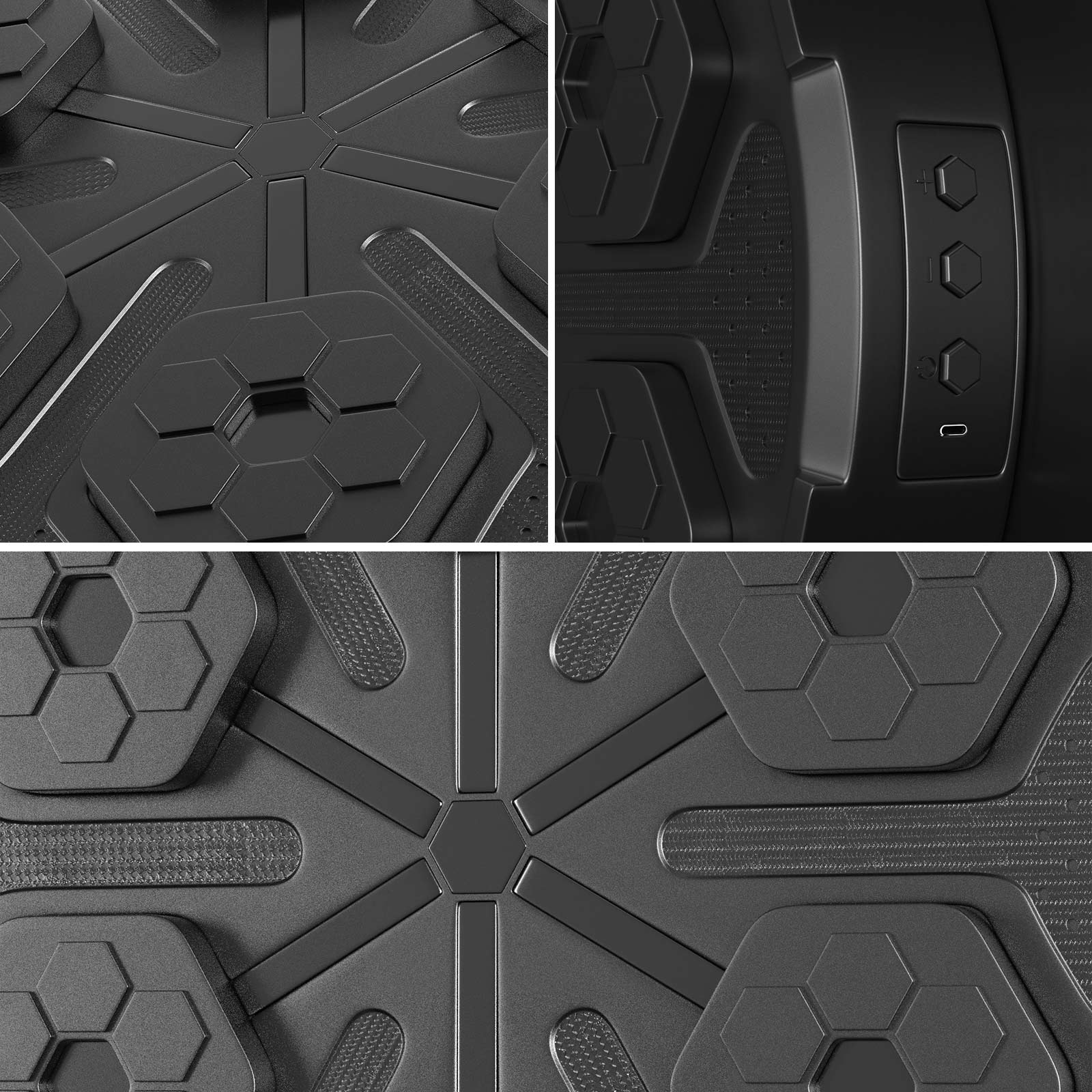 Alt View 6. Topteng - ​​Smart Bluetooth Music Boxing Machine, Wall Mounted Target with Battery, LED Lights, for Adult & Kid Home Fitness - Black.