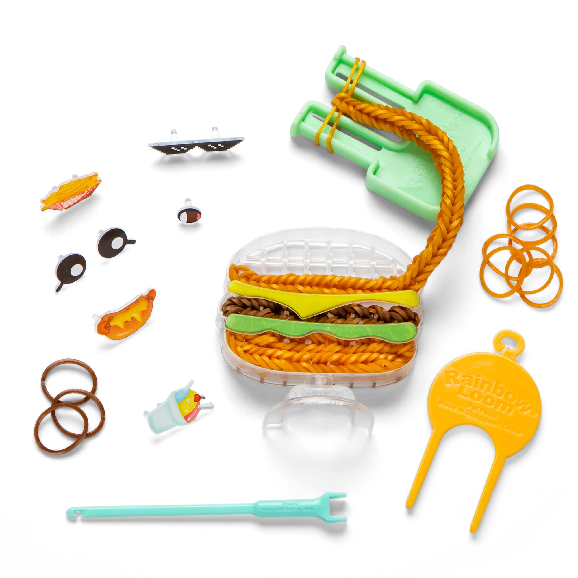 Choon's Design Rainbow Loom: Loomies Food Figurines 4 Character Rubber 