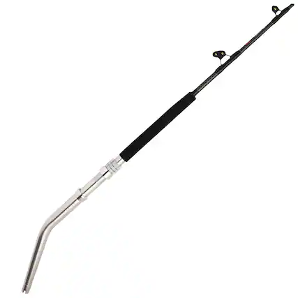 Front. PENN - Penn Ally II Bent Butt Conventional Boat Rod, 6 Feet, Loads Up To 80 Pounds - Black.