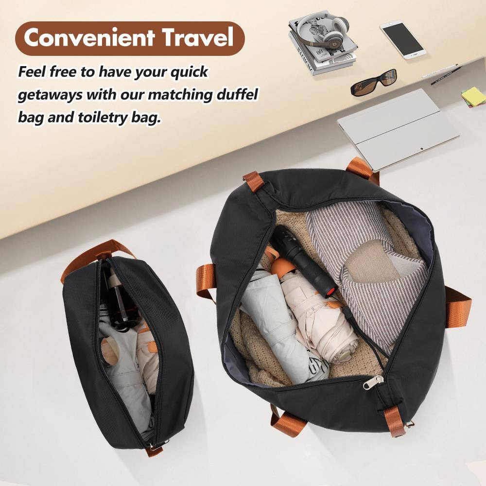 Convenient Travel

Feel free to have your quick getaways with our matching duffel bag and toiletry bag.