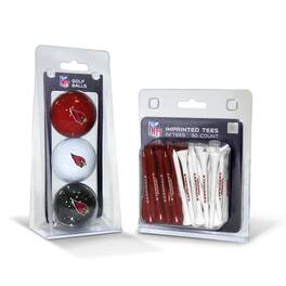 Team Golf - Arizona Cardinals 3-Golf Ball & 50-Golf Tee Set - Multicolor