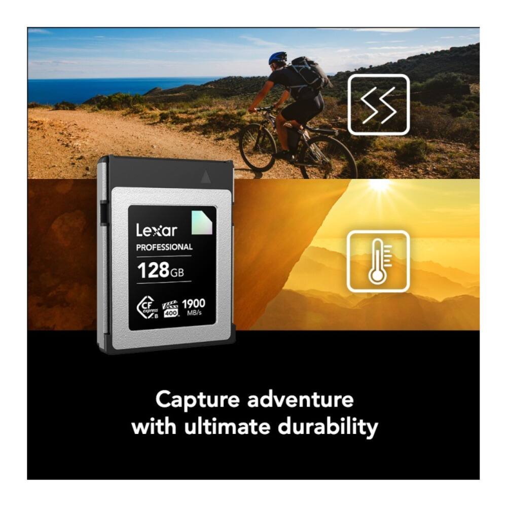 Lexar PROFESSIONAL 128GB CF V 1900 c 400 MB/s / Capture adventure with ultimate durability