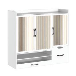 Kadyn - Multi-Functional Shoe Cabinet with Stool and Adjustable Shelves - White