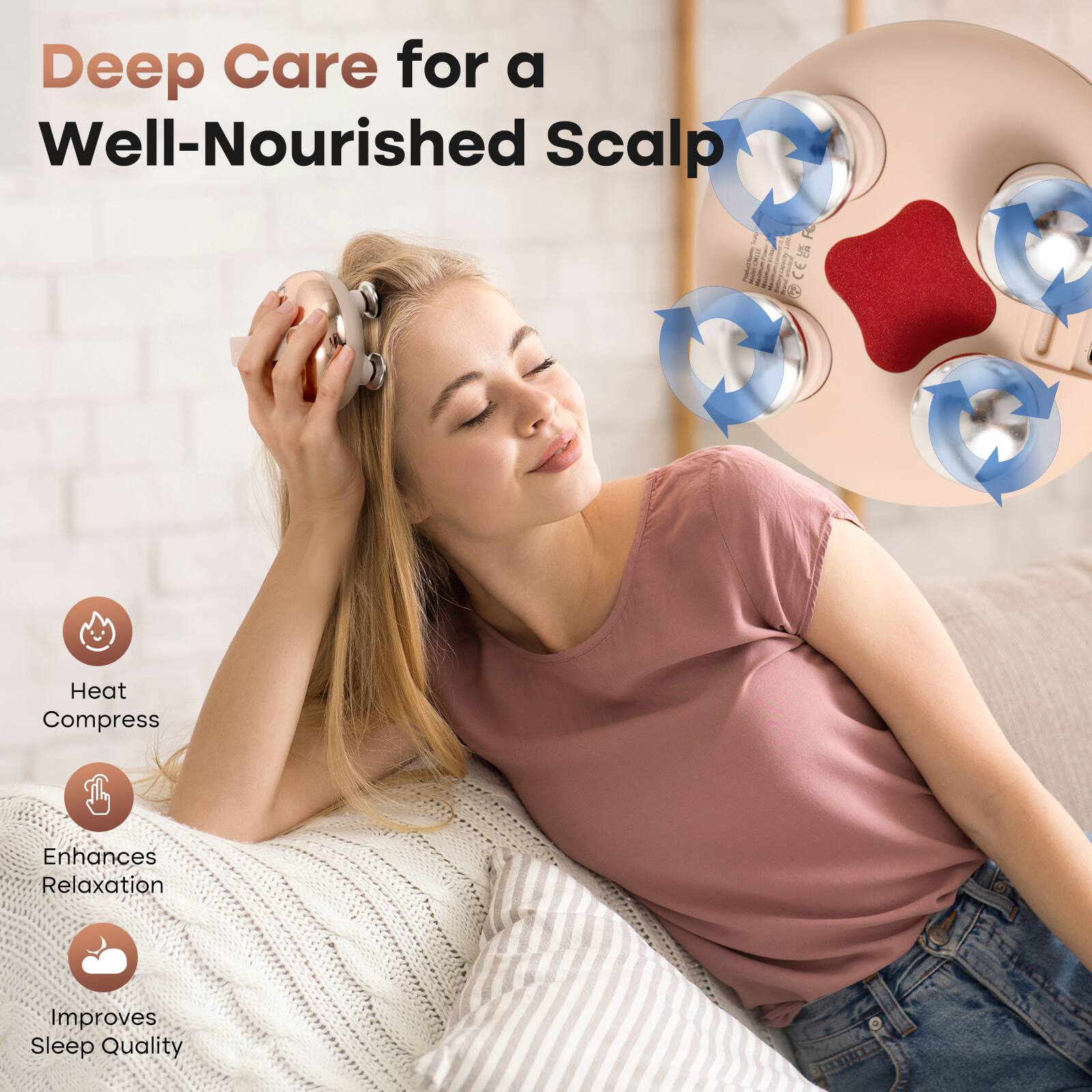 Deep Care for a Well-Nourished Scalp

- CES G Heat Compress
  - Enhances Relaxation
  - Improves Sleep Quality