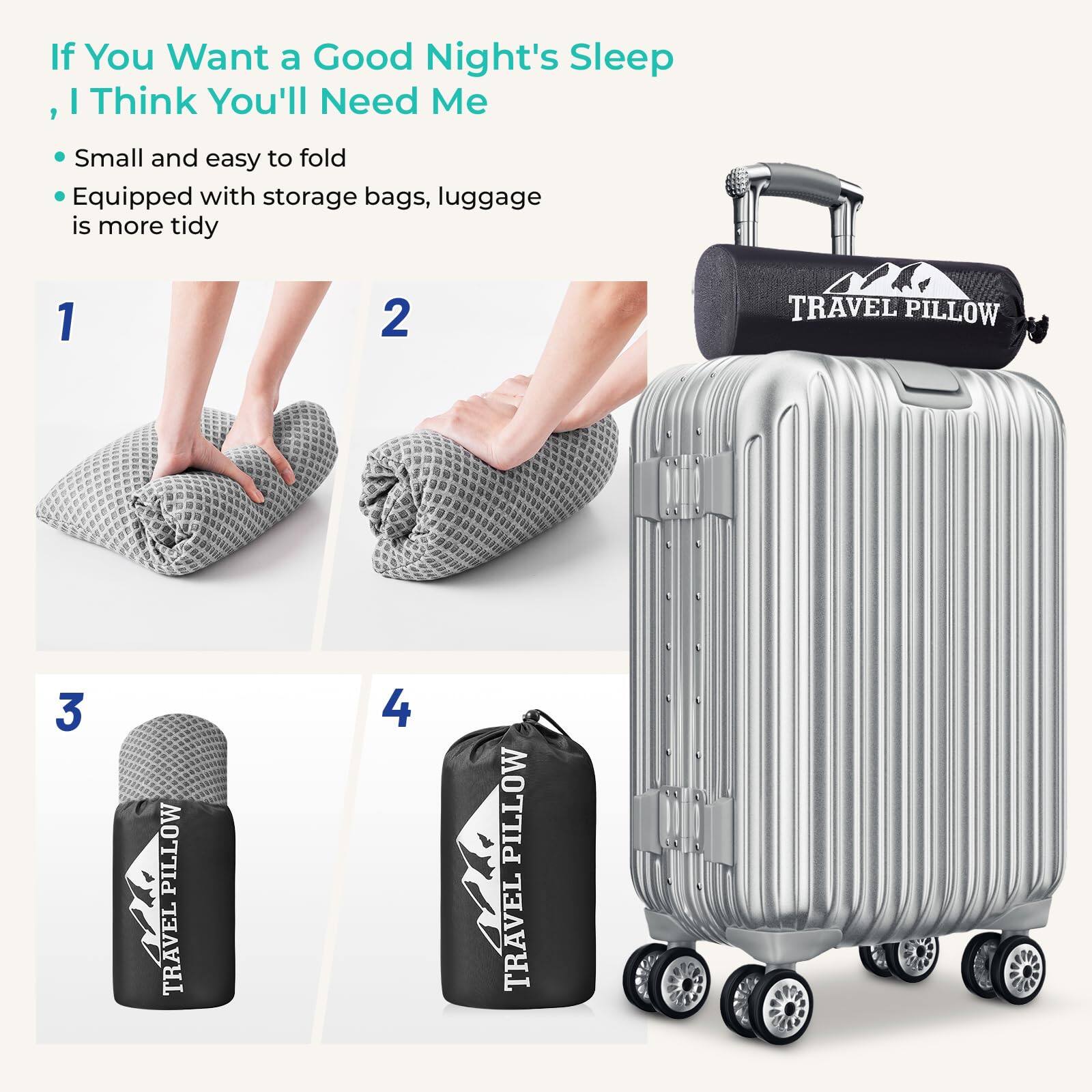 If You Want a Good Night's Sleep, I Think You'll Need Me

- Small and easy to fold
- Equipped with storage bags, luggage is more tidy

1
2
3
4