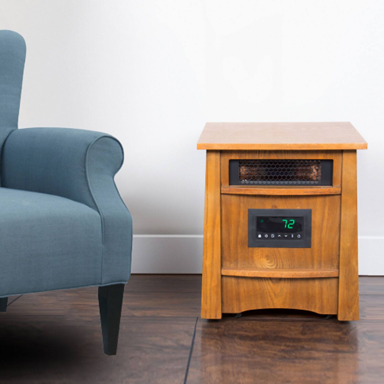 Alt View Zoom 19. Lifesmart - 8 Element Infrared Heater Wood Cabinet - Dark Oak.