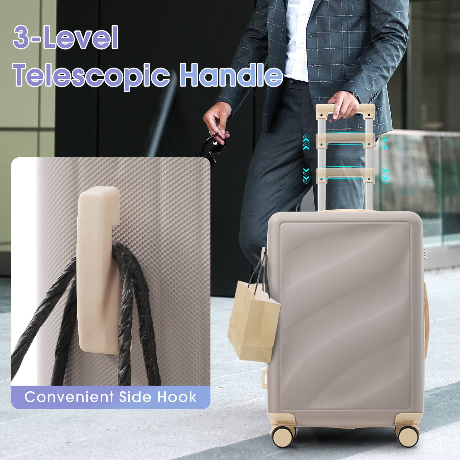 3-Level Telescopic Handle  
Convenient Side Hook
