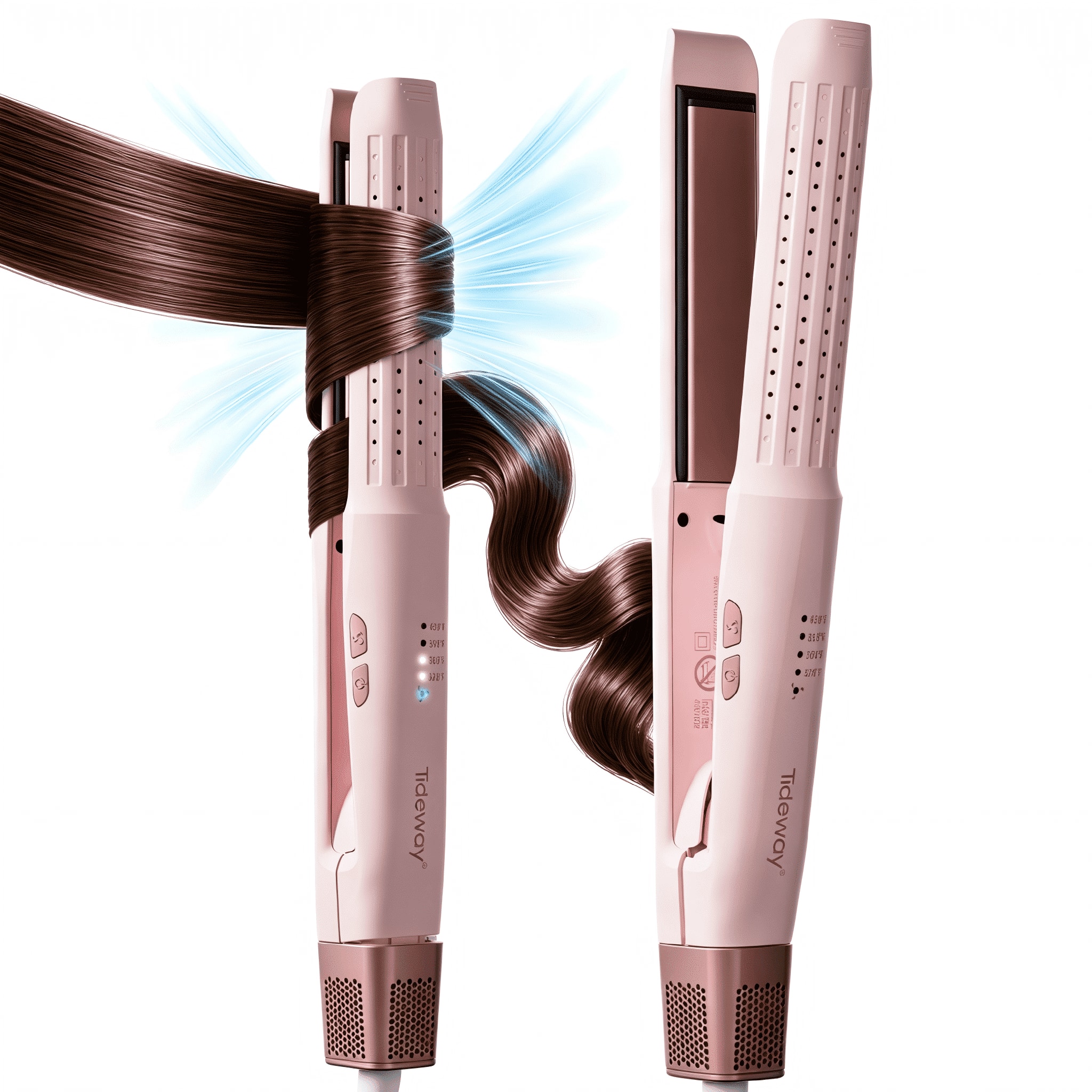 Tideway - 360° Airflow Styler Hair Straightener and Curler 2-in-1 - Pink