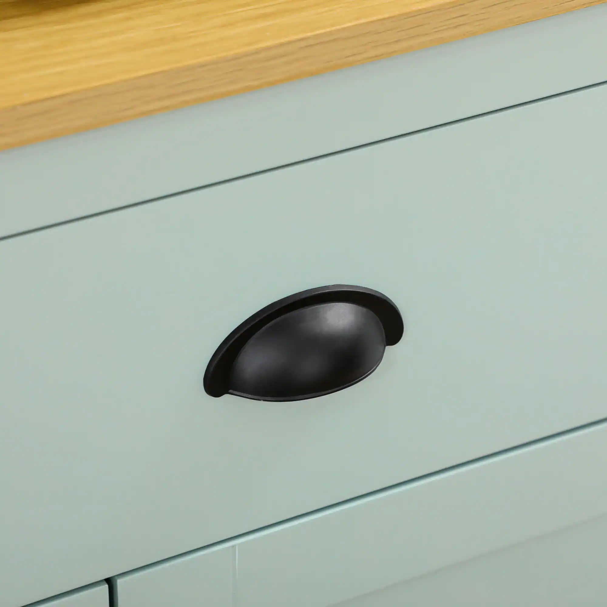 Alt View 7. Homcom - 71" Freestanding Pantry, Kitchen Buffet with Hutch, Microwave Cabinet with Drawers, Glass Doors, and Adjustable Shelves - Light Blue.