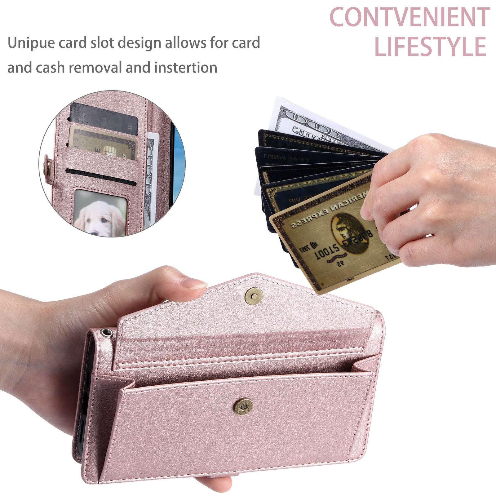 Unique card slot design allows for card and cash removal and insertion  
CONVENIENT LIFESTYLE  
10101011919101010  
CDCS CDO  
LIANHE AXH VIP  
AMERICAN EXPRESS  
8 876593 7997  
STOOT AST 95