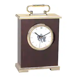 Jardine - Colorado School of Mines Orediggers Logo Carriage Clock - Gold