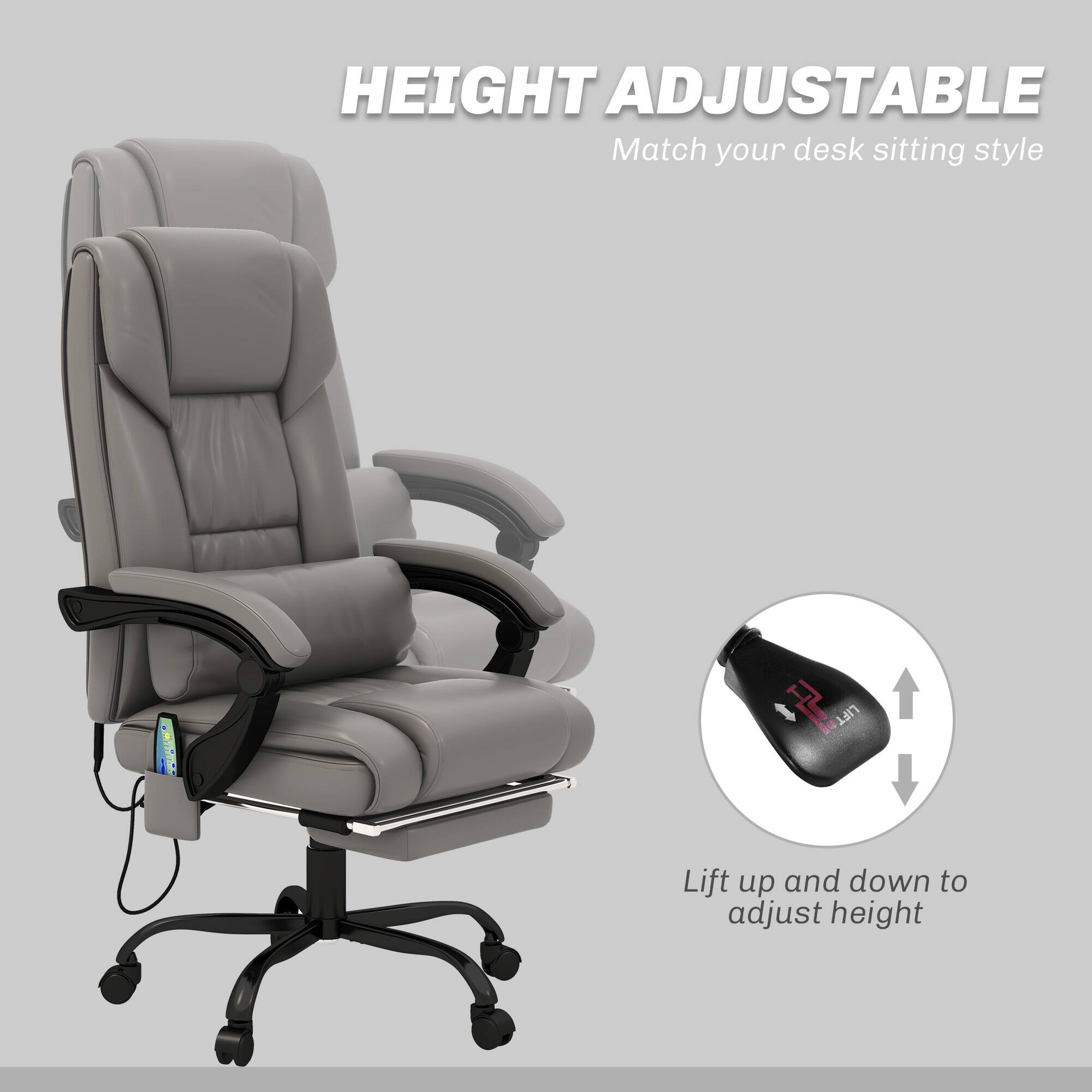 HEIGHT ADJUSTABLE
Match your desk sitting style
LIFT up and down to adjust height