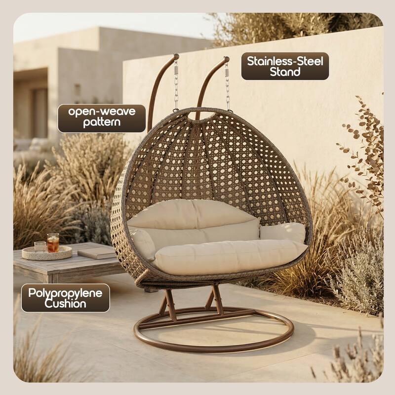 Stainless-Steel Stand  
Open-weave pattern  
Polypropylene Cushion