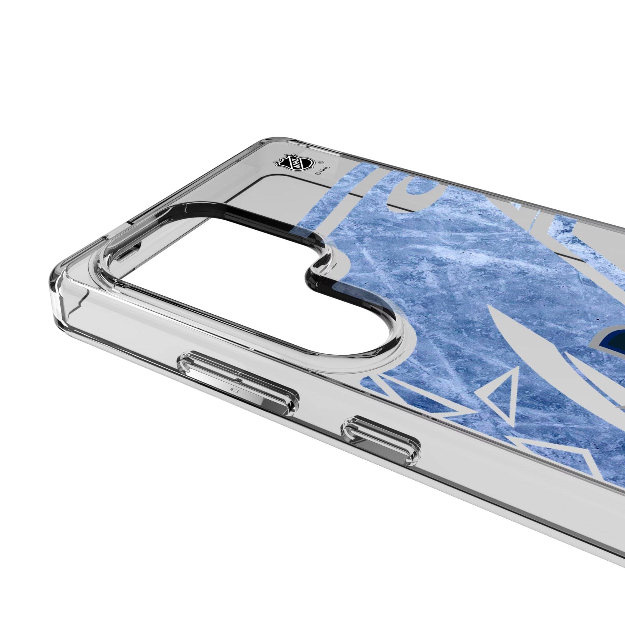 Alt View 2. Keyscaper - Vancouver Canucks Galaxy Clear Ice Case - S22 - Multicolor.
