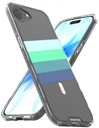 Front. Smartish - Smartish iPhone 17e/16e MagSafe Case - Gripmunk Protective Slim Grip Magnetic Cover - Deep End - Green.