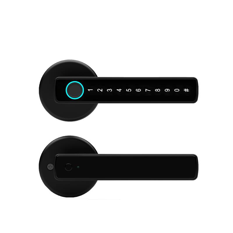 Cluzine - Tuya Bluetooth Smart Door Lock, Fingerprint Password Keypad,Type-C Charge, Stainless Steel