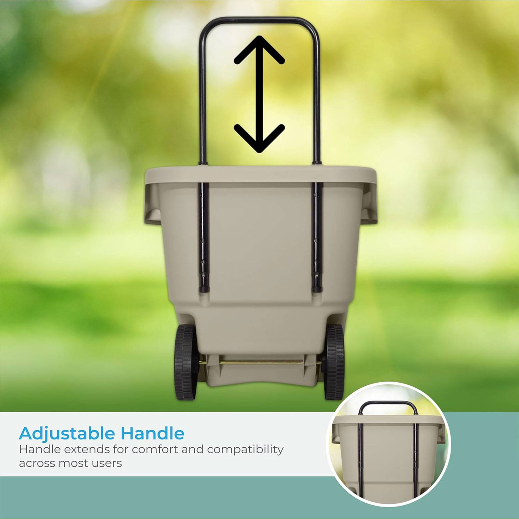 Adjustable Handle  
Handle extends for comfort and compatibility across most users
